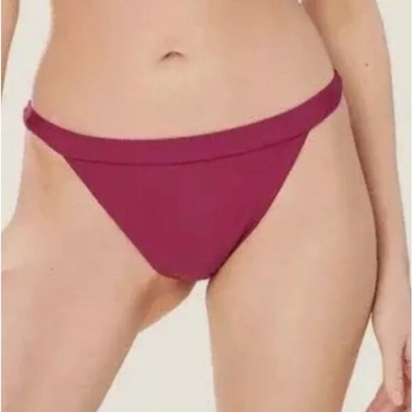 Andie Swim Bikini Bottom The Caicos Plum Red Large Swimwear Swimsuit - Picture 5 of 6